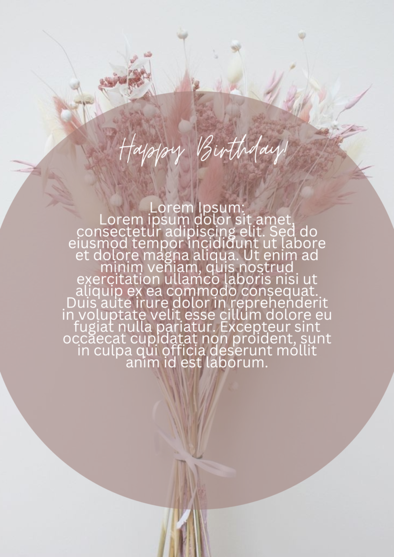 Personalised Birthday Message Card (A6 Portrait)