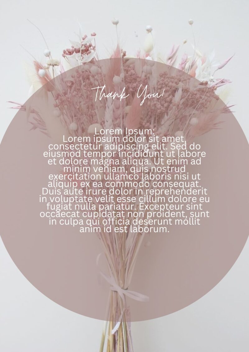 Personalised Thank You Message Card (A6 Portrait)